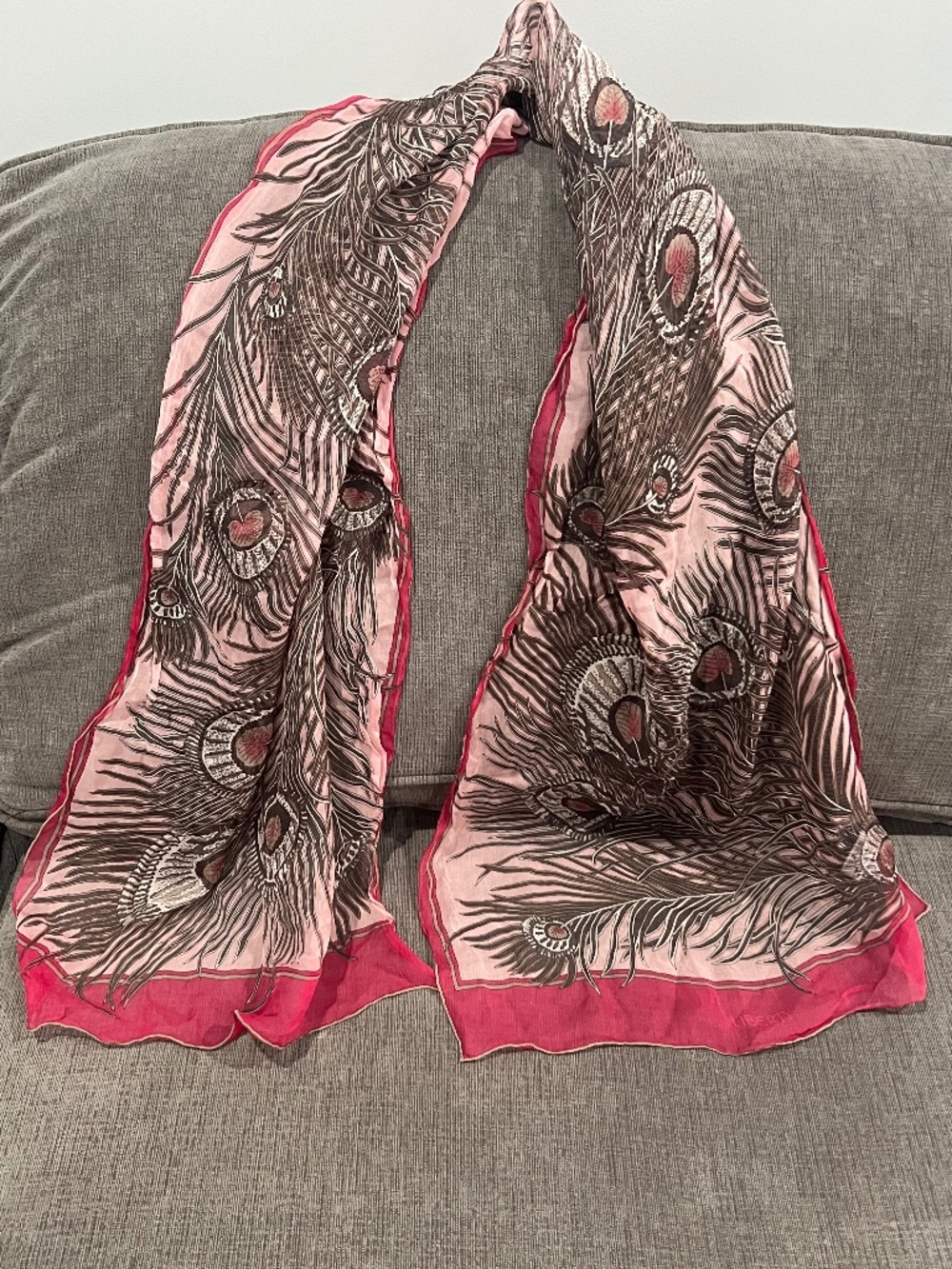 Liberty Hera Peacock Feathers Scarf